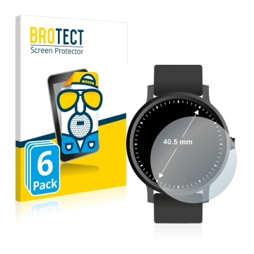 Face avant d’un emballage produit avec le logo de la marque BROTECT. À côté, l’appareil Montres (Circulaire, ø: 40.5 mm) est r