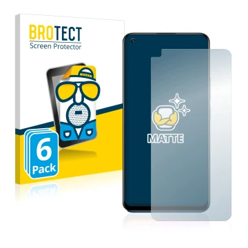 Face avant d’un emballage produit avec le logo de la marque BROTECT. À côté, l’appareil realme 8 Pro est représenté avec la pr