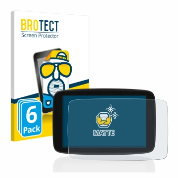 Face avant d’un emballage produit avec le logo de la marque BROTECT. À côté, l’appareil TomTom Go Expert 7