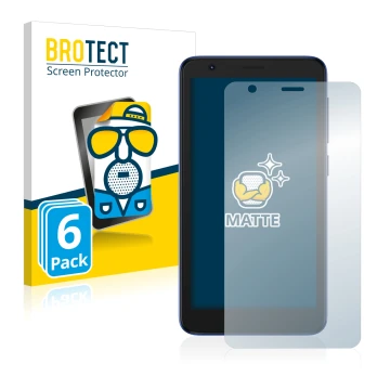 Face avant d’un emballage produit avec le logo de la marque BROTECT. À côté, l’appareil ZTE Blade L9 est représenté avec la pr