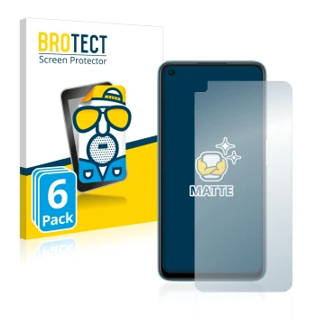 Face avant d’un emballage produit avec le logo de la marque BROTECT. À côté, l’appareil Oppo A76 est représenté avec la protec