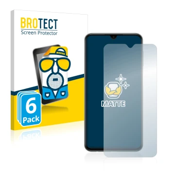 Face avant d’un emballage produit avec le logo de la marque BROTECT. À côté, l’appareil Samsung Galaxy M33 est représenté avec
