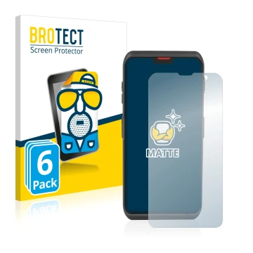 Face avant d’un emballage produit avec le logo de la marque BROTECT. À côté, l’appareil Honeywell ScanPal EDA52 est représenté