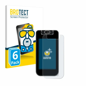 Face avant d’un emballage produit avec le logo de la marque BROTECT. À côté, l’appareil Vtech KidiBuzz 3 est représenté avec l