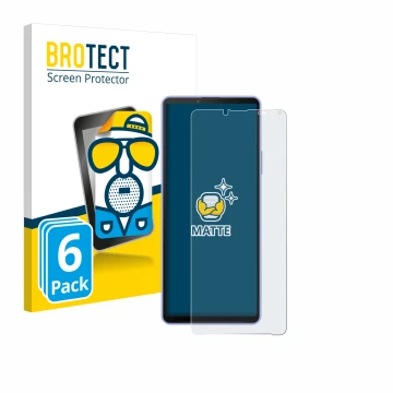 Face avant d’un emballage produit avec le logo de la marque BROTECT. À côté, l’appareil Sony Xperia 10 IV est représenté avec 