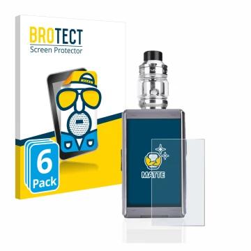Face avant d’un emballage produit avec le logo de la marque BROTECT. À côté, l’appareil GeekVape T200 est représenté avec la p