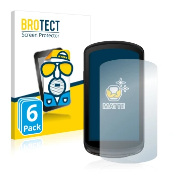 Face avant d’un emballage produit avec le logo de la marque BROTECT. À côté, l’appareil Garmin Edge 1040 Solar est représenté 