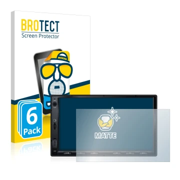 Face avant d’un emballage produit avec le logo de la marque BROTECT. À côté, l’appareil Atoto S8 Standard 7 zoll est représent