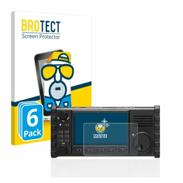 Face avant d’un emballage produit avec le logo de la marque BROTECT. À côté, l’appareil Xiegu X6100 HF-Transceiver est représe