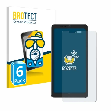 Face avant d’un emballage produit avec le logo de la marque BROTECT. À côté, l’appareil Hisense A9 est représenté avec la prot