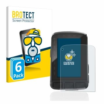 Face avant d’un emballage produit avec le logo de la marque BROTECT. À côté, l’appareil Wahoo Elemnt Roam 2 est représenté ave