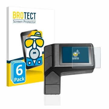 Face avant d’un emballage produit avec le logo de la marque BROTECT. À côté, l’appareil Giant Ridecontrol Dash 2 in 1 est repr