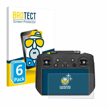 Face avant d’un emballage produit avec le logo de la marque BROTECT. À côté, l’appareil DJI Mavic 3 RC Pro est représenté avec