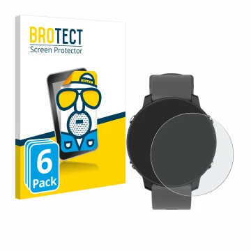 Face avant d’un emballage produit avec le logo de la marque BROTECT. À côté, l’appareil Shot Scope G5 GPS Watch est représenté