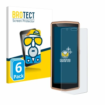 Face avant d’un emballage produit avec le logo de la marque BROTECT. À côté, l’appareil Cubot Pocket 3 est représenté avec la 