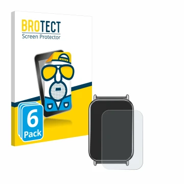 Face avant d’un emballage produit avec le logo de la marque BROTECT. À côté, l’appareil Xiaomi Mi Band 8 Pro est représenté av
