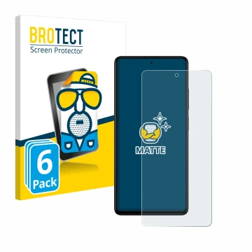 Face avant d’un emballage produit avec le logo de la marque BROTECT. À côté, l’appareil Xiaomi Redmi Note 12 Pro+ est représen