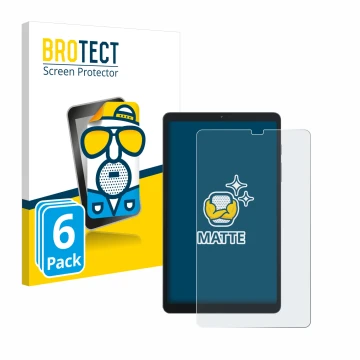 Face avant d’un emballage produit avec le logo de la marque BROTECT. À côté, l’appareil Blackview Tab 60 8.68