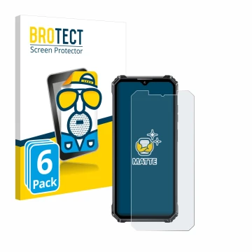 Face avant d’un emballage produit avec le logo de la marque BROTECT. À côté, l’appareil Oukitel WP28 est représenté avec la pr