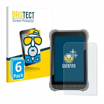 Face avant d’un emballage produit avec le logo de la marque BROTECT. À côté, l’appareil Juniper Systems Cedar CT8X2 est représ