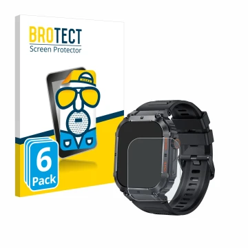 Face avant d’un emballage produit avec le logo de la marque BROTECT. À côté, l’appareil GaWear K57PRO 1.96
