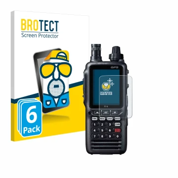 Face avant d’un emballage produit avec le logo de la marque BROTECT. À côté, l’appareil Yaesu FTA-850L est représenté avec la 