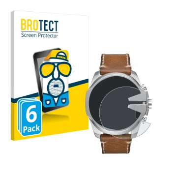 Face avant d’un emballage produit avec le logo de la marque BROTECT. À côté, l’appareil Diesel Mega Chief est représenté avec 