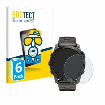 Face avant d’un emballage produit avec le logo de la marque BROTECT. À côté, l’appareil Garmin D2 Mach 1 Pro est représenté av