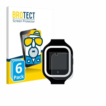 Face avant d’un emballage produit avec le logo de la marque BROTECT. À côté, l’appareil SaveFamily Iconic Plus 4G est représen