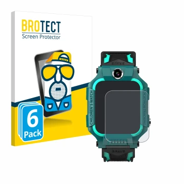 Face avant d’un emballage produit avec le logo de la marque BROTECT. À côté, l’appareil Retoo Smartwatch 1.44