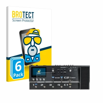 Face avant d’un emballage produit avec le logo de la marque BROTECT. À côté, l’appareil Boss GX-100 est représenté avec la pro