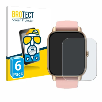 Face avant d’un emballage produit avec le logo de la marque BROTECT. À côté, l’appareil Sross Smartwatch 1.83
