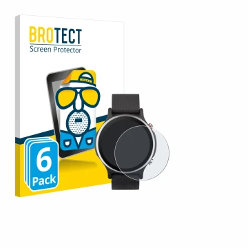 Face avant d’un emballage produit avec le logo de la marque BROTECT. À côté, l’appareil ASUS VivoWatch 6 est représenté avec l