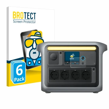 Face avant d’un emballage produit avec le logo de la marque BROTECT. À côté, l’appareil Anker SOLIX C1000X est représenté avec