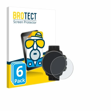 Face avant d’un emballage produit avec le logo de la marque BROTECT. À côté, l’appareil Suunto Vertical Solar est représenté a