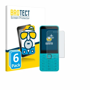 Face avant d’un emballage produit avec le logo de la marque BROTECT. À côté, l’appareil Nokia 235 4G (2024) est représenté ave
