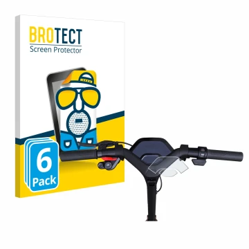 Face avant d’un emballage produit avec le logo de la marque BROTECT. À côté, l’appareil Segway Ninebot P65D est représenté ave