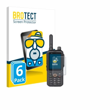 Face avant d’un emballage produit avec le logo de la marque BROTECT. À côté, l’appareil Inrico T320 est représenté avec la pro