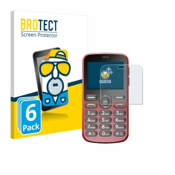 Face avant d’un emballage produit avec le logo de la marque BROTECT. À côté, l’appareil Doro 1880 est représenté avec la prote