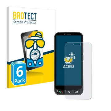 Face avant d’un emballage produit avec le logo de la marque BROTECT. À côté, l’appareil SPC Zeus 4G Pro est représenté avec la