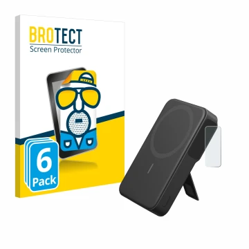 Face avant d’un emballage produit avec le logo de la marque BROTECT. À côté, l’appareil Anker MagGo est représenté avec la pro