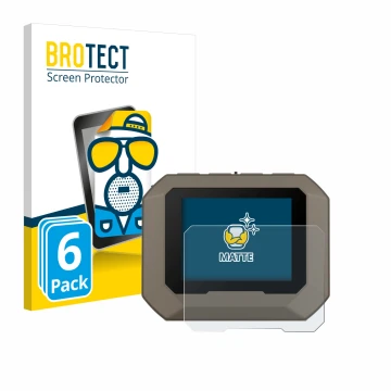 Face avant d’un emballage produit avec le logo de la marque BROTECT. À côté, l’appareil Garmin Xero C1 Pro est représenté avec