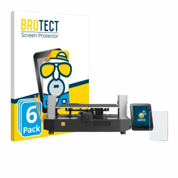 Face avant d’un emballage produit avec le logo de la marque BROTECT. À côté, l’appareil Anycubic Kobra 3 est représenté avec l