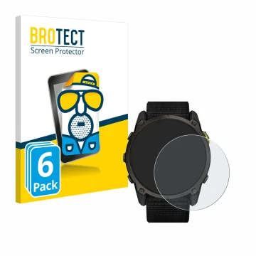 Face avant d’un emballage produit avec le logo de la marque BROTECT. À côté, l’appareil Garmin Enduro 3 est représenté avec la