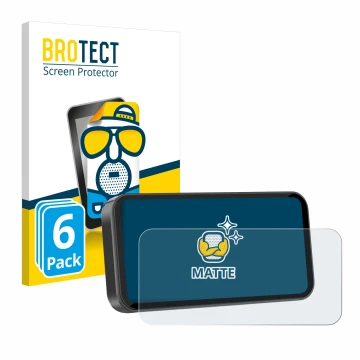 Face avant d’un emballage produit avec le logo de la marque BROTECT. À côté, l’appareil Carpuride W603D 6.3