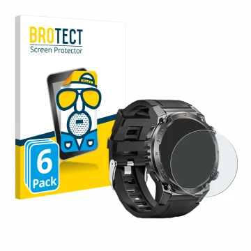 Face avant d’un emballage produit avec le logo de la marque BROTECT. À côté, l’appareil Dekelife G55 1.46