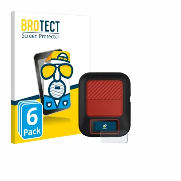 Face avant d’un emballage produit avec le logo de la marque BROTECT. À côté, l’appareil Garmin inReach Messenger Plus est repr