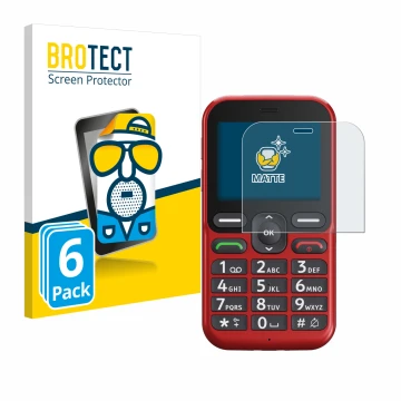 Face avant d’un emballage produit avec le logo de la marque BROTECT. À côté, l’appareil Doro Leva L10 est représenté avec la p