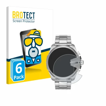 Face avant d’un emballage produit avec le logo de la marque BROTECT. À côté, l’appareil Diesel Mega Chief DZ4417 est représent