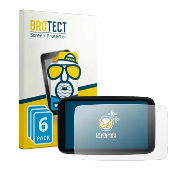 Face avant d’un emballage produit avec le logo de la marque BROTECT. À côté, l’appareil TomTom GO Advanced est représenté avec